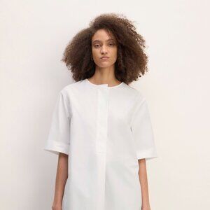 Everlane Supima® Cotton Tunic in White, Size Small